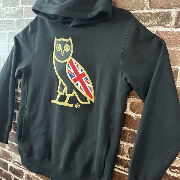 OVO UK Flag Union Jack London Exclusive OG Owl Hoodie embroidered Size Large - Picture 5 of 7